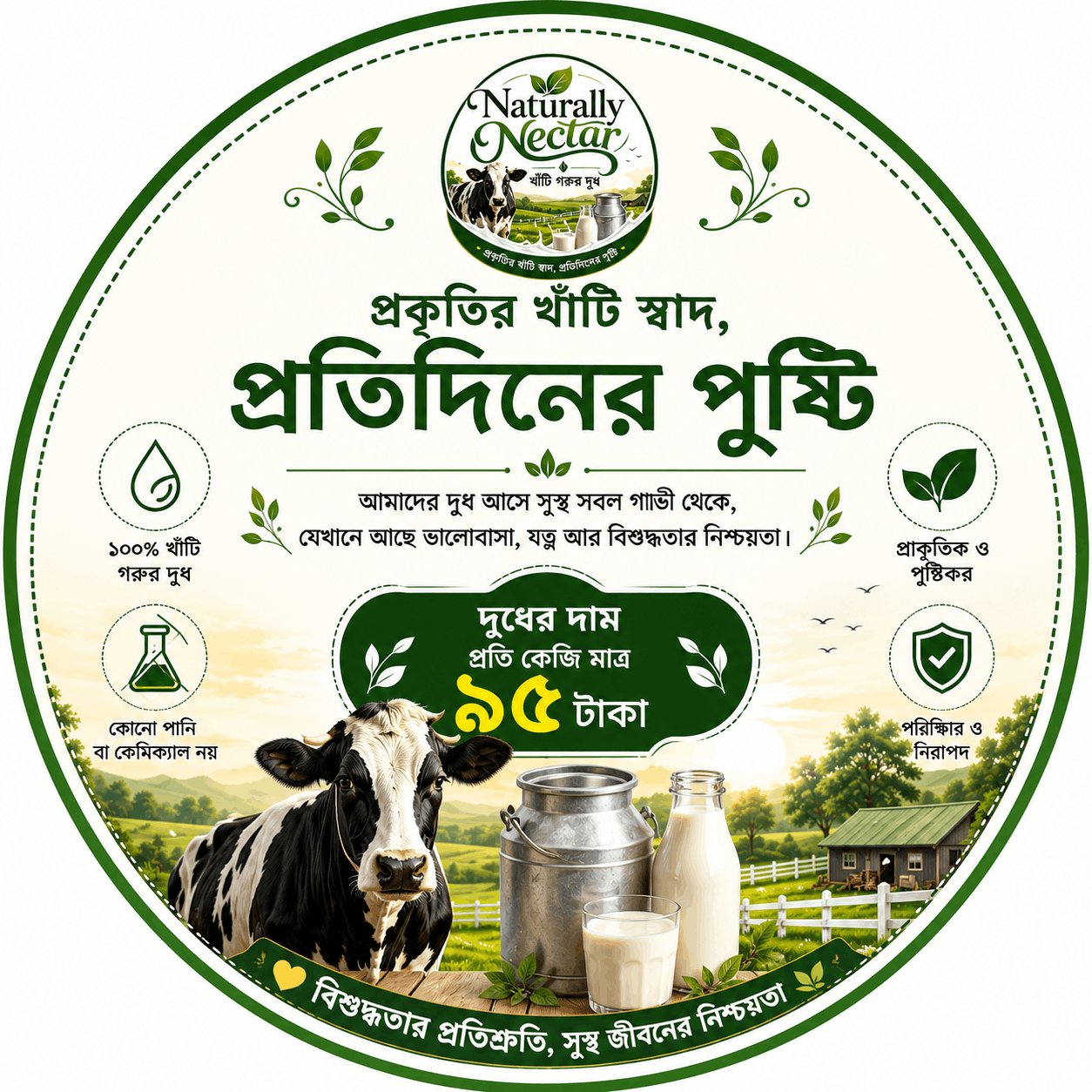 খাঁটি গরুর দুধ